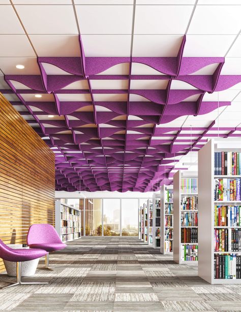 Baffle Ceiling, Nose Design, Acoustic Design, Ceiling Treatments, Acoustic Solutions, Corporate Interiors, Living Modern, Workspace Design, Sound Insulation