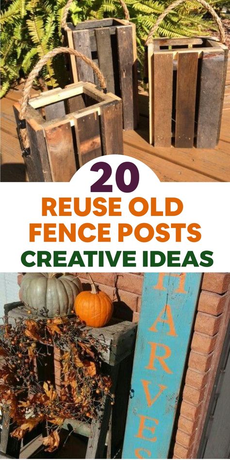 Transform your old fence posts into a chic coat rack for your entryway. By adding hooks and mounting it on the wall, you can bring a rustic charm to your space while staying eco-friendly. Embrace sustainability by repurposing materials and giving your home a touch of elegance. Let's upcycle creatively! Repurpose Fence Pickets, Dog Ear Fence Crafts Diy Projects, Upcycle Fence Boards, Cedar Fence Picket Projects, Fence Picket Crafts, Fence Post Decorating Ideas, Old Fence Wood Projects, Picket Fence Ideas Crafts, Old Fence Board Projects