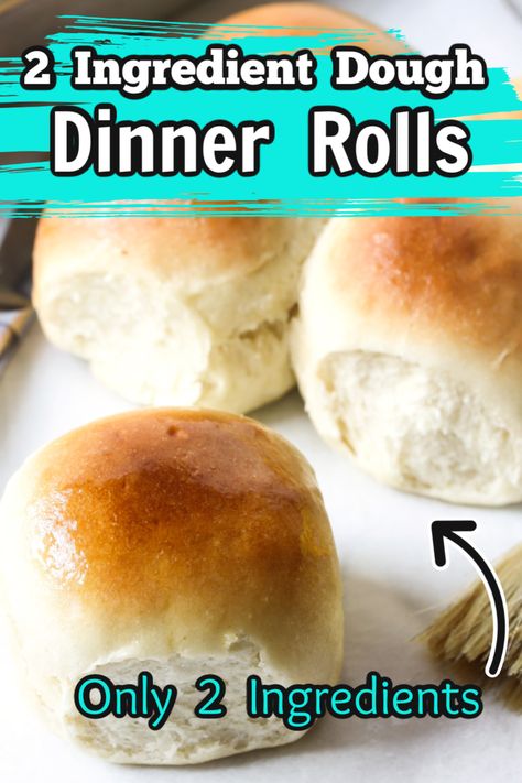 Hot Roll Recipe, Fastest Bread Recipe, Yeast Roll Recipe, Easy Homemade Rolls, Quick Yeast Rolls, Dinner Rolls Recipe Homemade, Yeast Dinner Rolls, Two Ingredient Dough, Yeast Roll