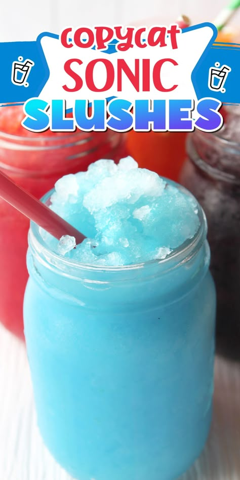 Cream Slush Recipe, Strawberry Slushie, Slushie Recipes, Homemade Slushies, Sonic Cherry Limeade, Lemonade Slush, Strawberry Slush, Slush Recipes, Frozen Drink Recipes