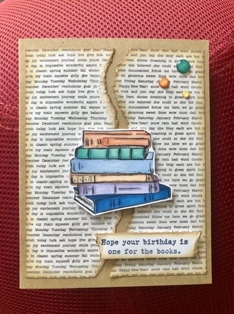 Card That Looks Like A Book, Book Birthday Cards Diy, Dictionary Cover Design Ideas, Cards For Book Lovers Birthday, Handmade Dictionary Ideas, Book Birthday Card Ideas, Book Page Cards, Birthday Card Book Diy, Diy Birthday Cards For Book Lovers