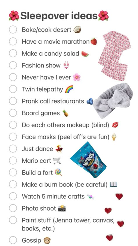 Stuff To Do At Sleepovers, Tort Harry Potter, Ideas For Sleepovers, Sleepover Packing, Sleepover Packing List, Sleepover Plans, Bestie Sleepover, Bday Sleepover, To Do At Sleepovers