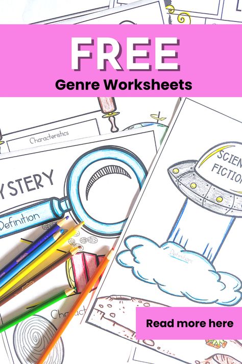 Spark creativity and literary curiosity in your upper elementary or middle schooler with our Free Literary Genre Worksheets! With engaging activities and fun themes, these worksheets are sure to provide an exciting twist to learning genres. Foster enthusiastic readers and empower them to explore different literary worlds. Ignite the love of reading. Don’t miss the chance to transform their learning adventure. Download today! Genre Lessons, Worksheets For Middle School, Genre Activities, Library Lessons Elementary, Literary Genres, Reading Genres, Middle School Hacks, Literary Genre, Doodle Notes