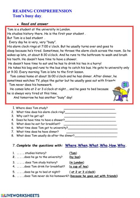 Reading comprehension online worksheet for Grade 5. You can do the exercises online or download the worksheet as pdf. Grade 5 English Comprehension Worksheets, Grade 5 Lessons, Reading Grade 5 Worksheet, Comprehension For Grade 5 In English, Grade 5 Worksheets English, Comprehension Grade 5 Worksheet, Reading Comprehension Grade 2 Free, Comprehension Exercises For Grade 3, Comprehension Grade 4 English