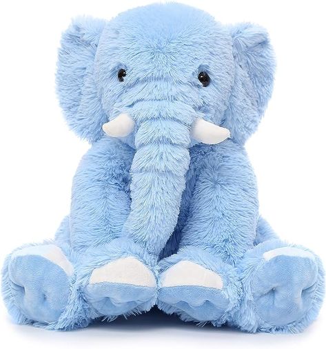 Amazon.com: Toys Studio 19.6 Inch Stuffed Elephant Animal Soft Giant Elephant Plush Gift for Baby, Girls, Boys (Blue) : Toys & Games Wild Animal Toys, Stuffed Elephant, Elephant Plush Toy, Small Dog Toys, Elephant Stuffed Animal, Colorful Elephant, Soft Stuffed Animals, Blue Elephant, Elephant Plush