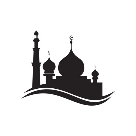 Mosque logo vector Mosque Logo, Wall Painting Ideas Creative, Islamic Logo, Mosque Vector, Mosque Silhouette, Alhumdulillah Quotes, Mosque Art, Islamic Wallpaper Hd, Logo Design Inspiration Creative