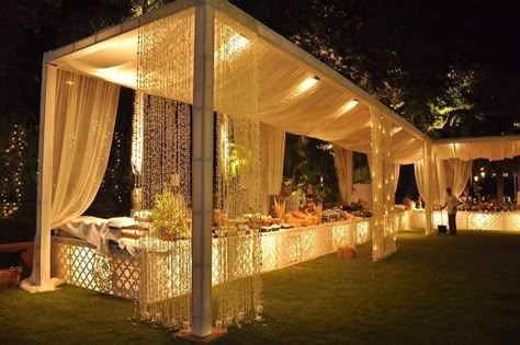 Stall Decorations, Food Counter, Wedding Hall Decorations, Buffet Decor, Wedding Entrance Decor, Lights Wedding Decor, Wedding Stage Design, Luxury Wedding Decor, Desi Wedding Decor