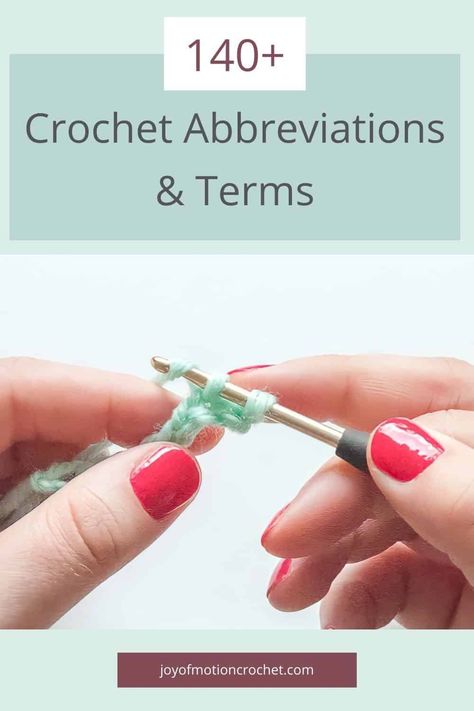 Crochet patterns may include crochet abbreviations you don't know. In this post you will find a list of more than 140 crochet abbreviations and terms.  Crochet abbreviations are a way to shorten the instructions and words within a crochet pattern. rnrnFor publications that is often important to reduce the pages a pattern takes up, while in other cases it helps readers get an overview of the instructions quicker without too many words. Crochet Pattern Abbreviations, Crochet Abbreviations Cheat Sheets, Crochet Stitch Abbreviations, Crochet Terms And Abbreviations, Crochet Abbreviations Charts, Crochet Words, Crochet Bob, C2c Crochet Blanket, Knitting Needle Case