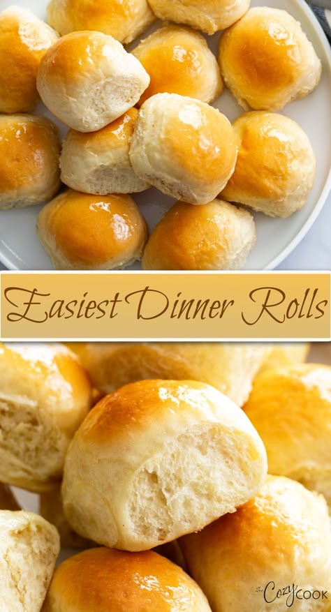 dinner rolls with a slightly toasted top. Best Bread Rolls Recipe, Mini Yeast Rolls, Things To Bake With Yeast, Quick Homemade Dinner Rolls, Easter Rolls Dinner, Instant Yeast Recipes Desserts, Easy Bread Rolls Recipe, Homemade Rolls Recipe, Easy Roll Recipe Quick