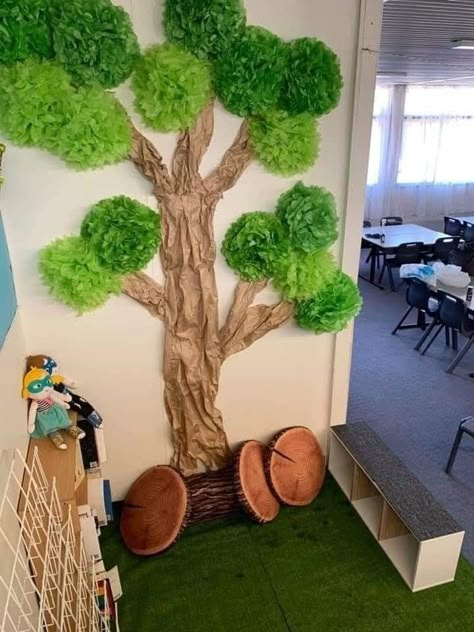 Classroom Tree, Dekoratívne Vence, Paper Trees, Classroom Background, Preschool Classroom Decor, Classroom Decor Themes, Cool Wood Projects, Class Decoration, Creative Classroom