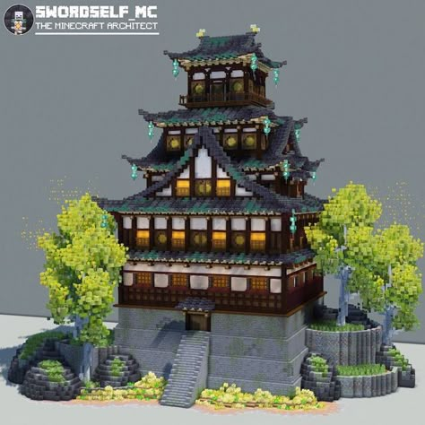 Minecraft Building Ideas Japanese House, Minecraft Asian Palace, Minecraft Japanese Mansion, Japanese Bathhouse Minecraft, Minecraft Japanese Build Ideas, Japanese Buildings Minecraft, Japanese City Minecraft, Japanese House Minecraft Ideas, Japanese Building Minecraft