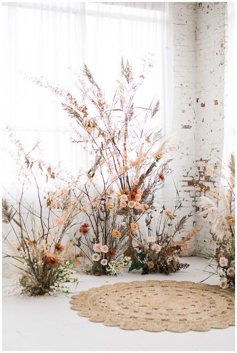 Indoor Ceremony Backdrop, Indoor Wedding Ceremony Backdrop, Wedding Ceremony Backdrop Indoor, Ceremony Backdrop Indoor, Photography Studio Decor, Indoor Wedding Ceremony, Modern Romantic Wedding, Indoor Wedding Ceremonies, Flower Installation