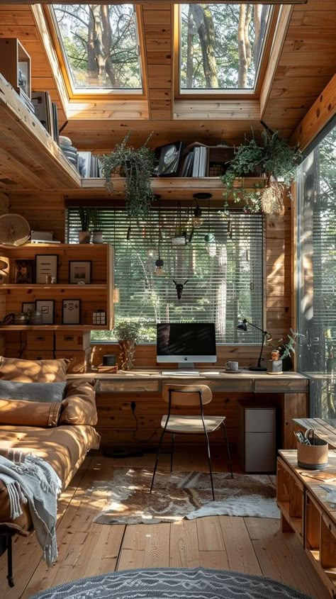 Cozy Elegance: 60 Scandinavian Cabin Interior Design You’ll Love – Decomagz Scandinavian Cabin Interior, Scandinavian Cabin, Cabin Interior Design, Tiny House Inspiration, Cabin Interiors, Modern Tiny House, Scandinavian Interior Design, Tiny House Interior, Tiny House Design