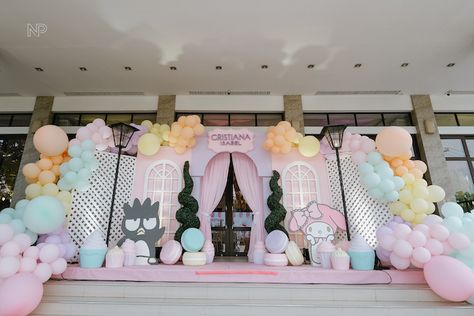 Cristiana Isabel’s Sweet Sanrio Café Themed Party – 7th Birthday Sanrio Birthday Party Decorations, Sanrio Themed Party, Sanrio Party Ideas, Sanrio Birthday Party Ideas, Cinnamoroll Party, Sanrio Birthday Party, Sanrio Cafe, Sanrio Birthday, Cafe Theme