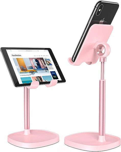 Pink Kitchen Accessories, Adjustable Phone Stand, Accessories Kawaii, Fix Your Posture, Cute Desk Accessories, Phone Dock, Phone Stand For Desk, Iphone Holder, Iphone Stand