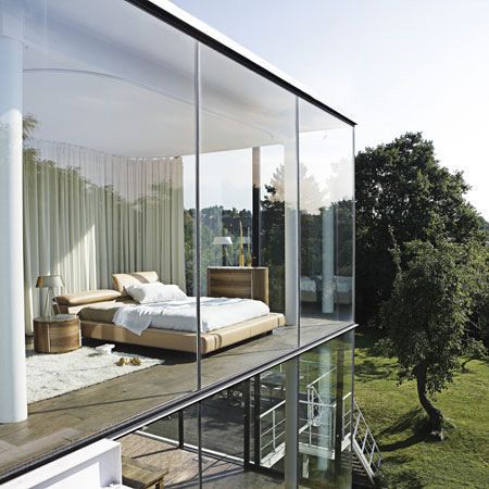 Creative Bedroom, Glass Walls, Design Exterior, Design Del Prodotto, Design Magazine, Awesome Bedrooms, Glass House, Design Case, Bed Room