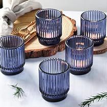 Table Decorations Navy Blue, Wedding Table Decorations Navy, Blue Votive Candle Holders, Candle Votive Centerpiece, Floating Candle Decorations, Blue Candle Holders, Navy Blue Decor, Clear Glass Candle Holders, Vintage Candle Holder