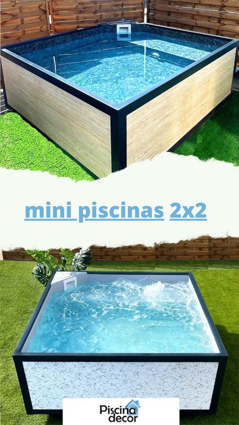 Mini piscinas 2x2 elevadas para terraza y jardín que no necesitan instalación ni permiso de obra Ideas Para Piscinas Caseras, Mini Piscina Patio, Piscinas Pequeñas, Swimming Pool Cocktail, Mini Swimming Pool, Swimming Pool Games, Ideas De Piscina, Portable Pools, Pools For Small Yards