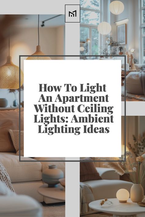 Explore ways to light up your apartment without ceiling lights, using creative ambient lighting strategies. This guide introduces the use of floor lamps, table lamps, and wall-mounted fixtures to cast soft, diffused light throughout your space. Discover how to layer lighting with LED strips under furniture and the strategic placement of mirrors to reflect light, enhancing the brightness and warmth of your apartment. Living Room Lighting Small Spaces, Battery Lights Decor Living Rooms, How To Light A Room With No Lights, Ceiling Lights Without Wiring, Lighting Options For Living Room, No Overhead Lighting Living Rooms, No Ceiling Light Solution Living Room, Ceiling Strip Lighting Ideas, Ambient Lights Bedroom