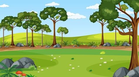 Free Vector | Set of nature backgrounds Jungle Video, Jungle Pictures, Jungle Cartoon, Jungle Images, Lion Walking, Waterfall Background, Cartoon Forest, Farm Cartoon, Free Cartoon Characters