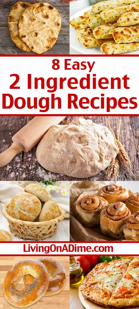 Two Ingredient Dough Recipes, 2 Ingredient Dough Recipes, 2 Ingredient Pizza, Basic Dough Recipe, Two Ingredient Dough, 2 Ingredient Pizza Dough, 2 Ingredient Desserts, Bagel Recipe Easy, Easy Dough