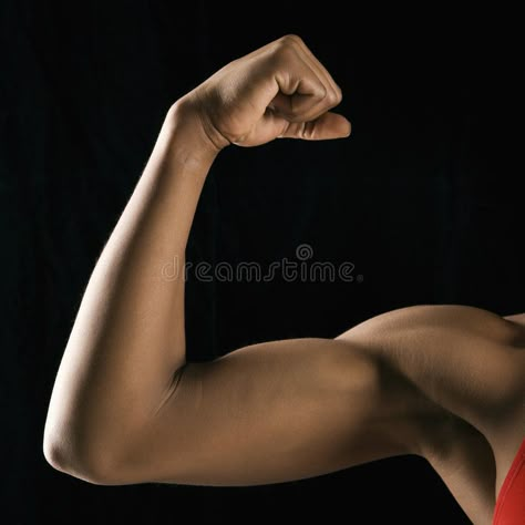 Strong female bicep flexing. Arm of African American woman flexing muscular bice #Sponsored , #SPONSORED, #Ad, #bicep, #Strong, #Arm, #flexing Female Biceps Flexing, Flexing Arm Reference, Flexed Arm, Arm Flexing, Woman Flexing, Girl Biceps, Draw Arms, Female Biceps, Figure Drawing Practice