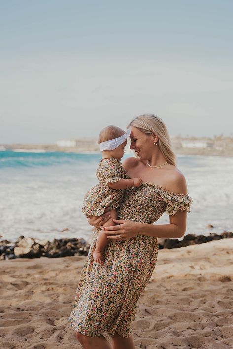 Mom daughter matching dresses birthday