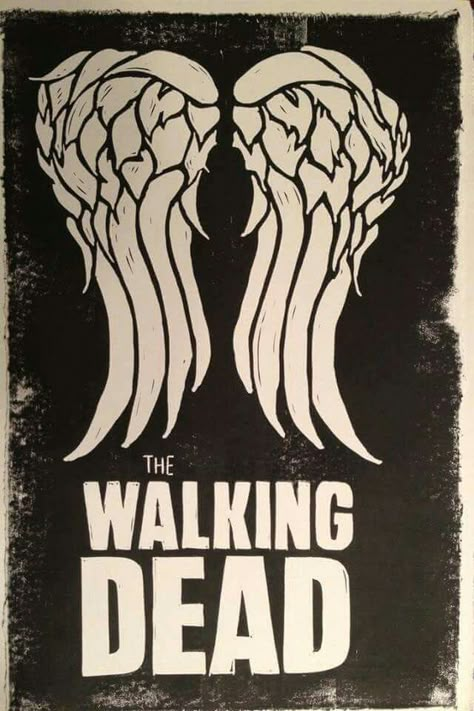 Twd Poster Aesthetic, Twd Painting, Twd Poster, Daryl Dixon Wings, Walking Dead Poster, The Walking Dead Poster, Walking Dead Wallpaper, Silhouette Disney, The Walking Dead Daryl Dixon