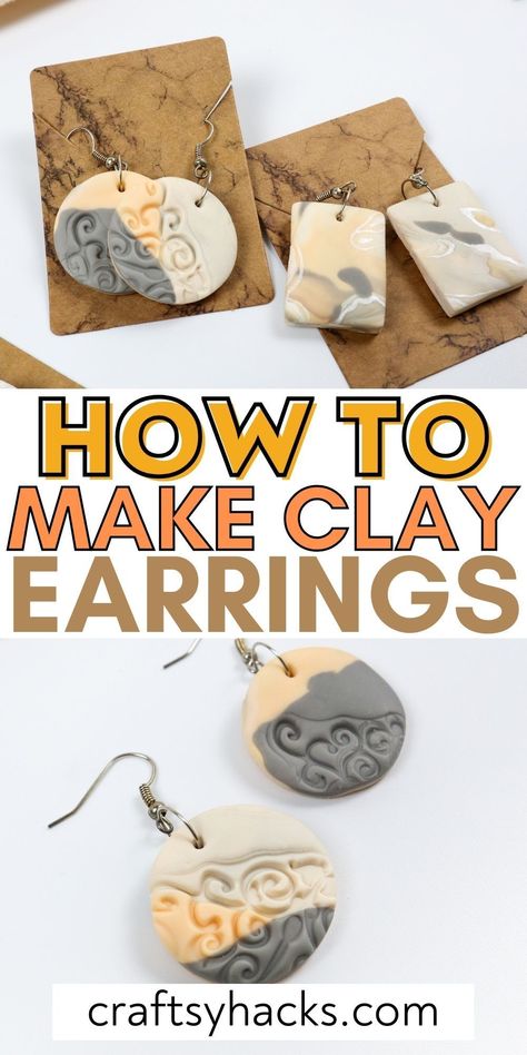 Polymer Clay Earrings Care Instructions, How Thick Should Polymer Clay Earrings Be, Clay Earring Ideas Easy, Earrings To Make And Sell, Clay Earrings How To Make, Clay Resin Earrings, Earring Making Ideas Diy Jewelry, Diy Polymer Earrings, Best Selling Polymer Clay Earrings