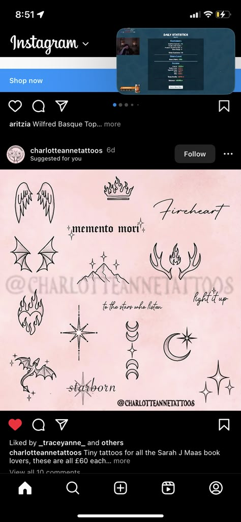 Bookish Finger Tattoos, Like Calls To Like Tattoo, Acotar Finger Tattoo, Dainty Acotar Tattoo, Fantasy Bookish Tattoos, Crescent City Symbol, Throne Of Glass Fireheart Tattoo, Small Throne Of Glass Tattoo, Acotar Ramiel Mountain Tattoo