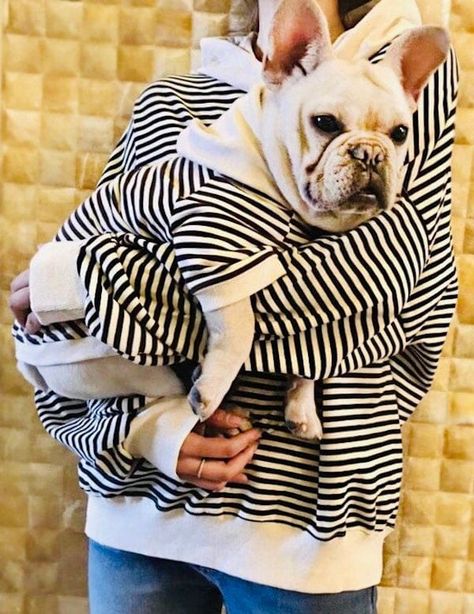 Match Your Pup Striped Dog And Owner Hoodie Dog Fashion Clothes, French Bulldog Clothes, Dog Pitbull, Pitbull Shirts, Family Clothes, Dog And Owner, Dog Outfits, Clothes Shirt, French Bulldog Dog