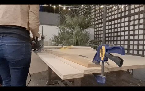 Plywood Desk, How To Apply Polyurethane, Pin Legs, Custom Desk, Simple Desk, Sanding Block, Plywood Sheets, My Living Room, Diy Furniture Couch