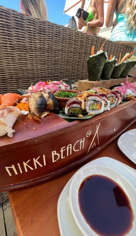 Nikki Beach Dubai, Nikki Beach Miami, Nikki Beach, Beach Food, Florida Life, Rustic Bathroom Designs, Beach Meals, Good Eat, Bondi Beach