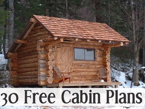 30 Free Cabin Plans- big and small, from very tiny to very big! Fur Trapping, Camp Hope, Eco Construction, Log Cabin Plans, Log Cabin Floor Plans, Small Cabin Plans, Small Log Cabin, Cabin Tiny House, Cabin Floor