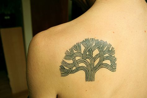 This is the exact tattoo I want, but on my leg....I think. Oakland Tattoo, Oakland Tree, Oak Tree Tattoo, Rebecca Brown, Tree Tattoo Designs, Back Tattoos, Many Thanks, Tree Tattoo, Divergent