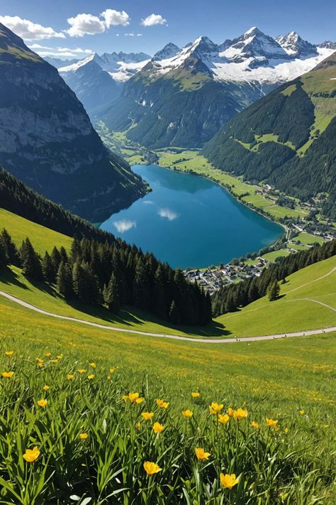 Unveiling Lungern: Discover the Alpine Paradise 🏔️ The Swiss Alps, Swiss Alps House, Saanen Switzerland, Swiss Alps Aesthetic, Switzerland Countryside, Lungern Switzerland, Mountain Switzerland, Switzerland Landscape, Switzerland Nature