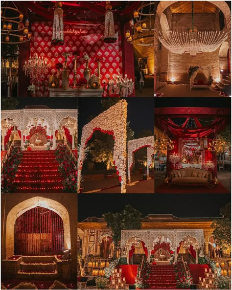 There's nothing not to love about this royal wedding. Every detail screams royalty from magnificent wedding decor to the bride's beautiful lehenga. 😍❤ Photo: @saraidrees_ @ranosheirloomsofficial @glamgencyy @zandsevents @theshoaibkhan.official @the_organizer_syed #pakistaniwedding #pakistaniweddings #pakistaniweddingdress #pakistaniweddingdresses #pakistaniweddingphotographer #pakistaniweddingwear #lahore #pakistan #wishnwed #weddingdecor #weddingdecoration #indianweddingdecor #trending #... Indian Royal Wedding Decor, Red Theme Wedding Decor, Indian Wedding Mood Board, Royal Indian Wedding Decor, Royal Wedding Decor, Royalty Wedding Theme, Royal Wedding Decorations, Mood Board For Wedding, Red Indian Wedding