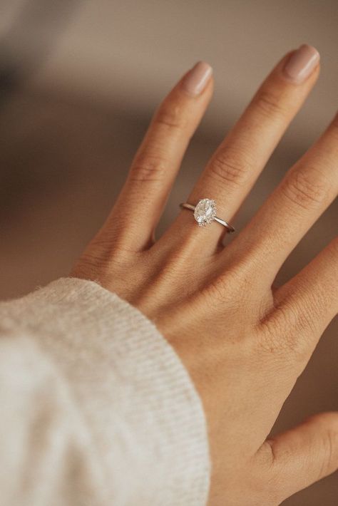 Flare Ring, Halo Moissanite Engagement Ring, Future Engagement Rings, Oval Engagement, Oval Moissanite, Simple Engagement Rings, Dream Engagement, Dream Engagement Rings, Silver Wedding Rings