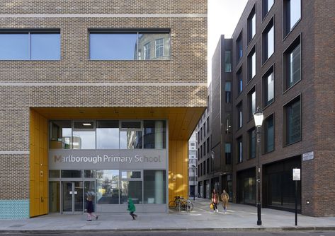 Gallery of Marlborough Primary School / Dixon Jones - 10 School Building Facade, Kindergarten Facade Design, School Architecture Facade, Educational Building Facade Design, Primary School Facade Design, Royal Borough Of Kensington And Chelsea, School Entrance, School Open House, Architecture Today