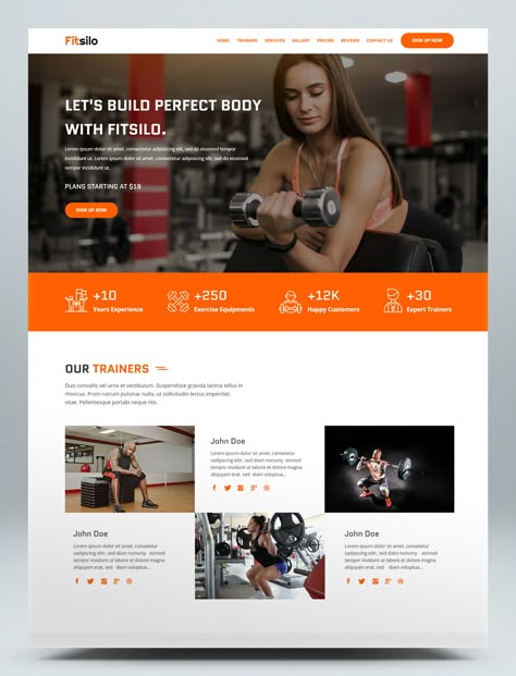 Health & Fitness Unbounce Landing Page Template Gym Landing Page Design, Gym Website Design, Fitness Landing Page, Funnel Design, Gym Nutrition, Fitness Website, Cold Email, Ecommerce Web Design, Gym Trainer