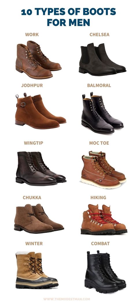 types of boots for men Casual Boots Outfit, New Trend Shoes, Trending Shoes For Men, Types Of Boots, Boots Men Outfit, Boots Outfit Men, Mens Smart Casual Outfits, Fashion College, Winter Fashion Boots