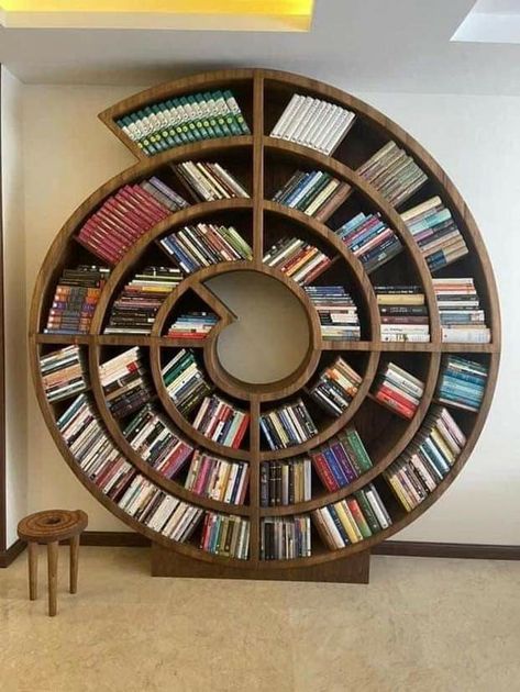 Amazing Library, Unique Bookshelves, Creative Bookshelves, Minecraft Kitchen Ideas, Cool Bookshelves, Wallpapers Ideas, Back Deck Decorating, Small Deck Decorating Ideas, Home Library Design