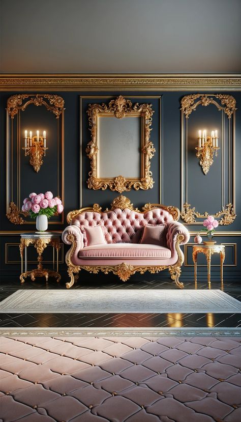 Modern Baroque Interior, Baroque Interior Design, Royal Decor, Baroque Interior, Baroque Furniture, Baroque Decor, Opulent Interiors, Living Room Decor Inspiration, Classy Decor