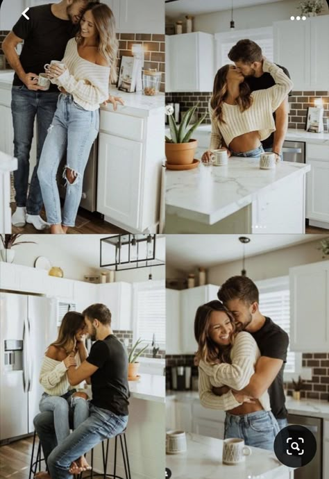 Couples Photoshoot Lifestyle, Couple Photoshoot Anniversary, Photo Poses For Couples At Home, Anniversary Picture Ideas At Home, Prewedding In House, Lifestyle Photoshoot Couple, Couple Pose At Home, Couple Home Pictures, Home Pre Wedding Photoshoot