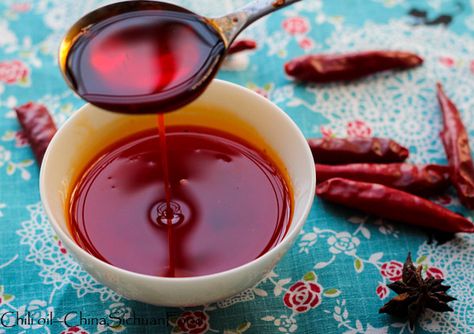 making chili oil at home|ChinaSichuanFood Chinese Chili Oil, Chinese Chili, Sichuan Food, Red Oil, Chilli Oil, Vegan Sauces, Flavored Oils, Chili Oil, Chinese Dishes