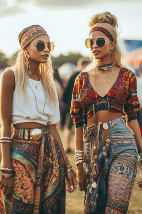 Festival Outfits Inspiration — The Fashion Business Coach Vetement Hippie Chic, Stile Hippie Chic, Mode Coachella, Look Da Festival, Hippie Festival Outfit, Look Hippie, Look Hippie Chic, Looks Hippie, Festival Outfit Inspiration