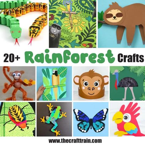 Rainforest Preschool Art, Rainforest Crafts Kindergarten, Rainforest Preschool Crafts, Rainforest Frog Craft, Vbs Jungle Crafts, Amazon Rainforest Activities, Amazon Rainforest Crafts For Kids, Rainforest Activities 2nd Grade, Jungle Themed Crafts For Kids