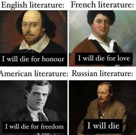 Historical Humor, Literature Humor, History Jokes, 밈 유머, Russian Literature, American Literature, 웃긴 사진, English Literature, Book Memes