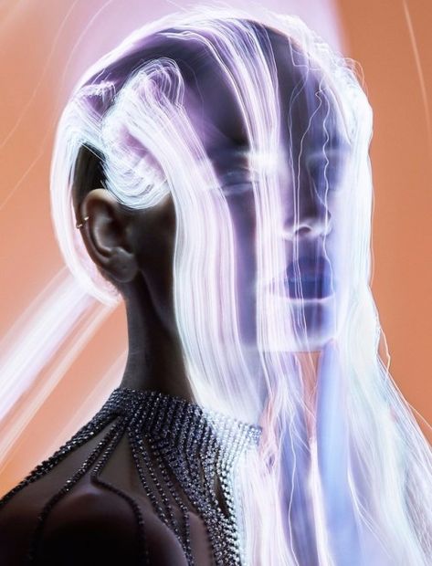 Ine Neefs by Sølve Sundsbø for Numéro #189 December 2017 Solve Sundsbo, Light Painting Photography, Inspi Photo, Hood By Air, Painting Photography, Beauty Shots, Glitch Art, Creative Portraits, Human Emotions