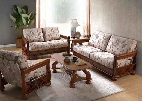 Sofa Minimalist Wooden Sofa, Sofa Set Design, Wooden Living Room Furniture, Sofa Makeover, Sofa Design Wood, Furnitur Ruang Keluarga, Wooden Sofa Set Designs, Painted Bedroom Furniture, Wooden Sofa Designs